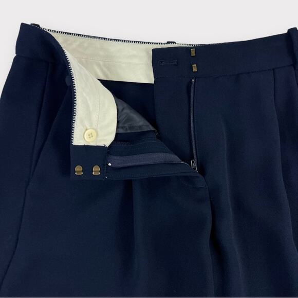 J.Crew Navy Pleated Trouser Style Career Dress Shorts Size 4 - Picture 6 of 6